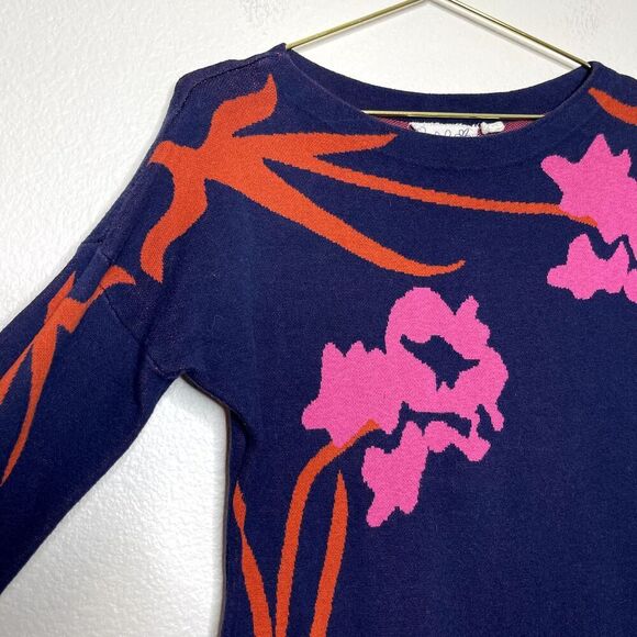 Field Flower Anthropologie Sweater Tunic Dress Small Megara Floral Twee Soft - Picture 4 of 11